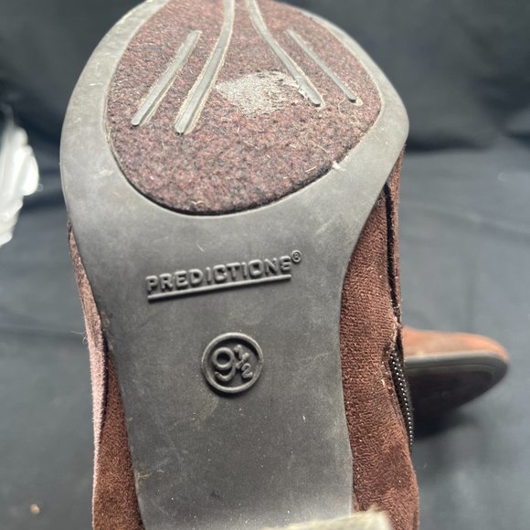 Vintage Women's Predictions Boho Suede Flower Side Zip boots size 9.5 - Picture 7 of 7